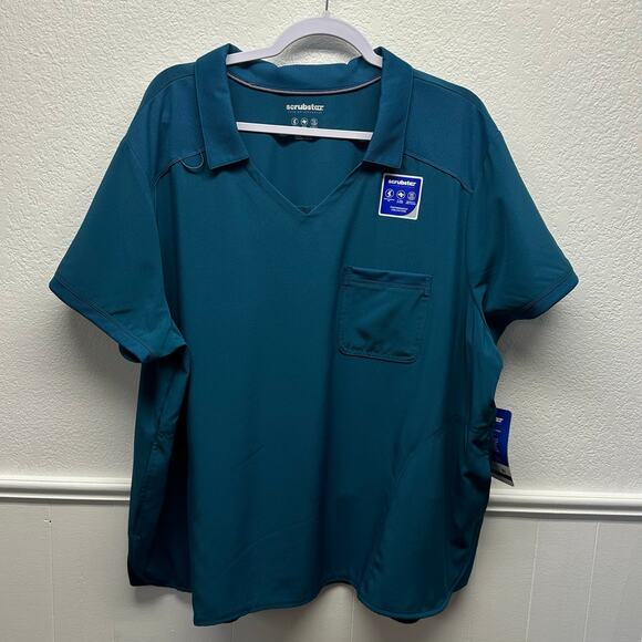 NWT! Scrubstar Women’s Sz 3XL Scrub Set V-Neck Collared Top Jogger Style Pant - Picture 10 of 17